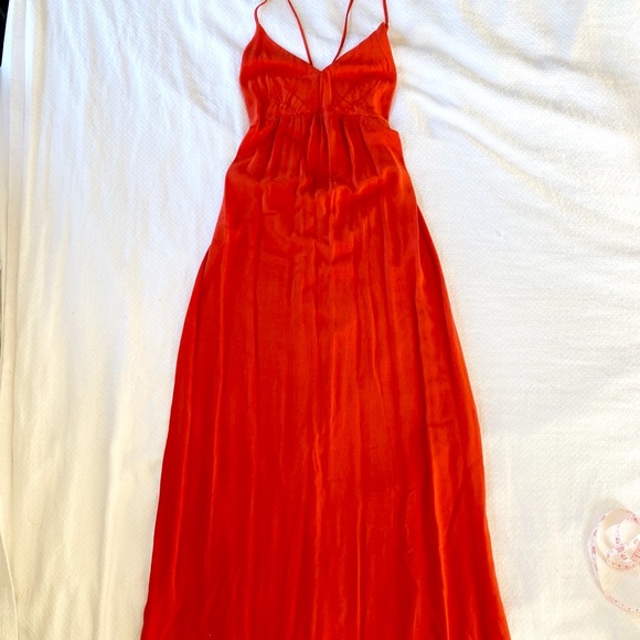Orange Maxi Summer Dress - Picture 6 of 8